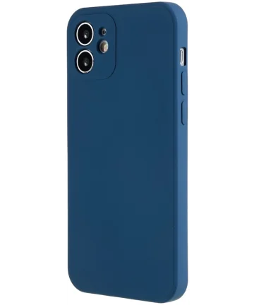 Apple iPhone 12 Hoesje met Camera Bescherming Dun TPU Donkerblauw Hoesjes