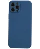 Apple iPhone 12 Pro Hoesje met Camera Bescherming Dun TPU Donkerblauw