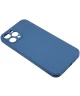 Apple iPhone 12 Pro Hoesje met Camera Bescherming Dun TPU Donkerblauw