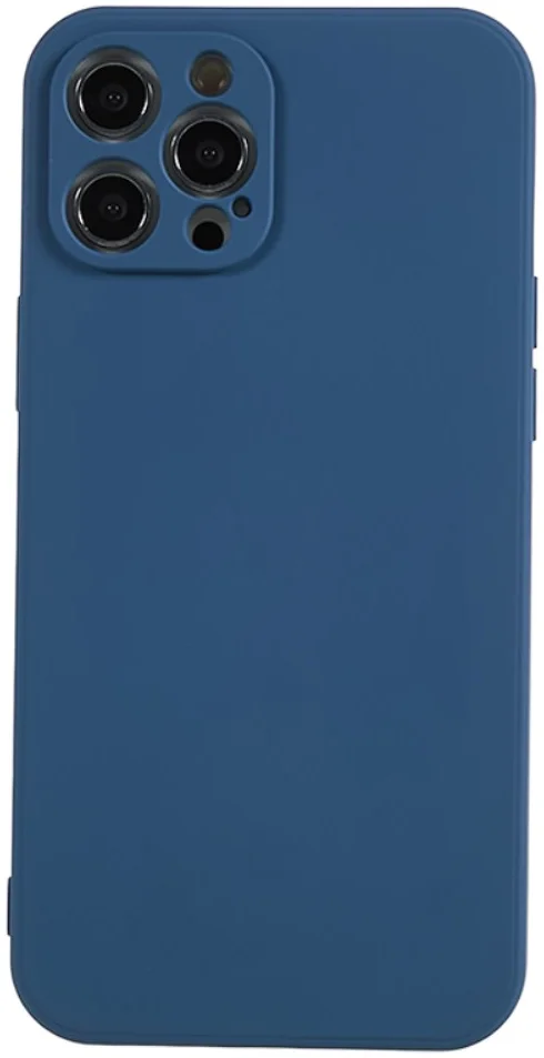 Apple iPhone 12 Pro Hoesje met Camera Bescherming Dun TPU Donkerblauw afbeelding 2