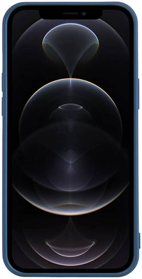 Apple iPhone 12 Pro Hoesje met Camera Bescherming Dun TPU Donkerblauw afbeelding 3