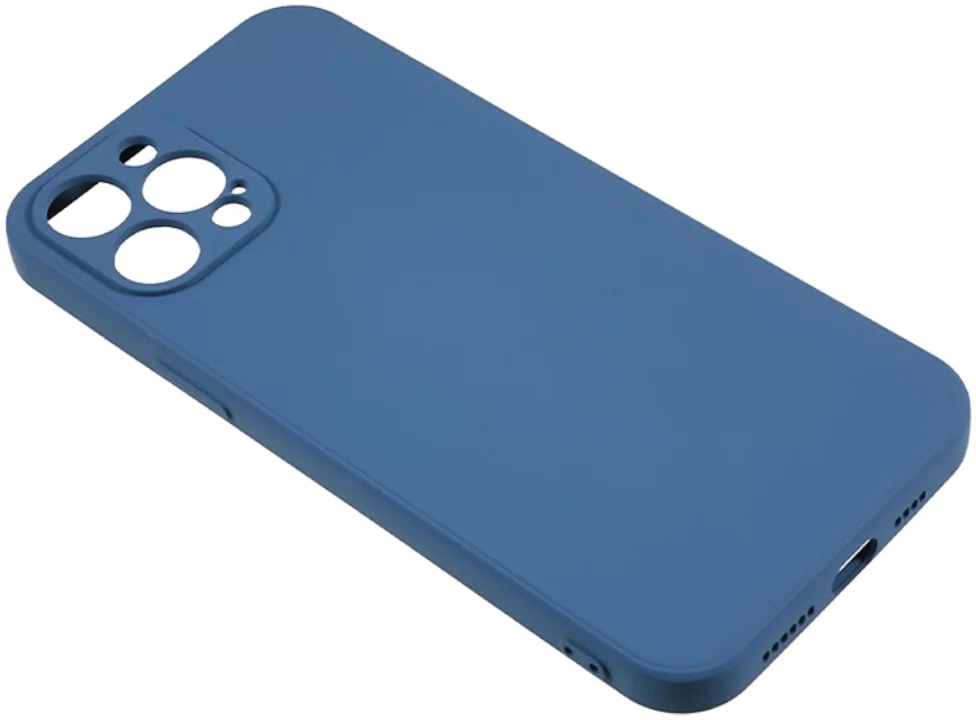 Apple iPhone 12 Pro Hoesje met Camera Bescherming Dun TPU Donkerblauw afbeelding 4