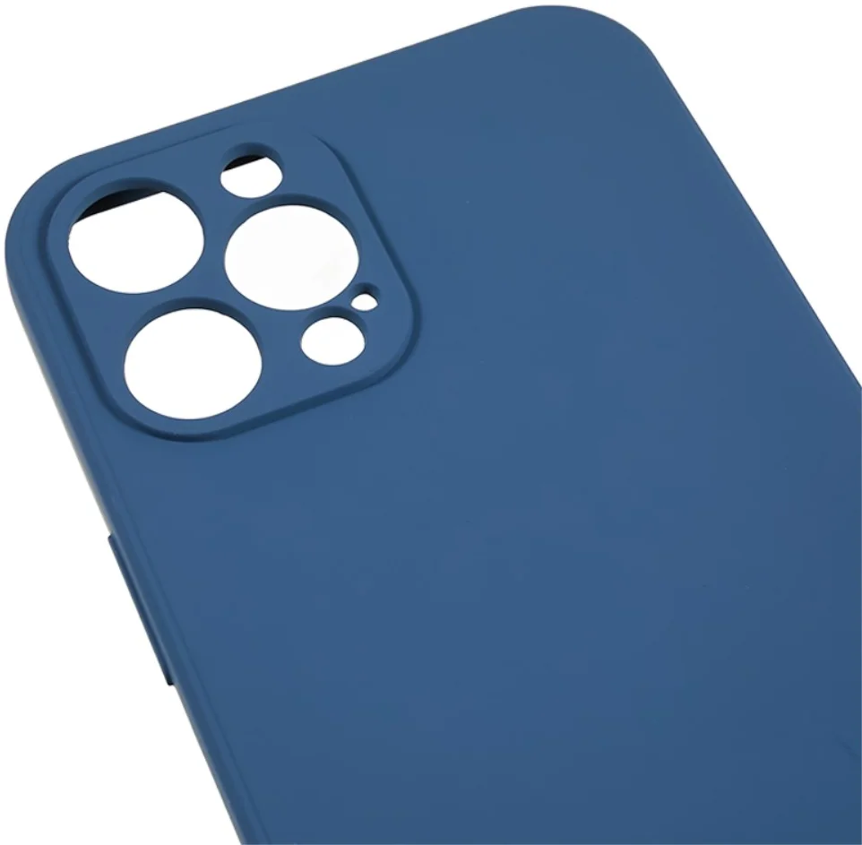 Apple iPhone 12 Pro Hoesje met Camera Bescherming Dun TPU Donkerblauw afbeelding 5
