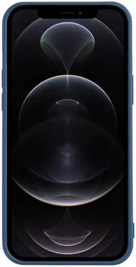 Apple iPhone 12 Pro Hoesje met Camera Bescherming Dun TPU Donkerblauw afbeelding 3