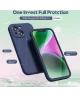 Apple iPhone 14 Hoesje met Camera Bescherming Dun TPU Donkerblauw