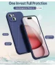 Apple iPhone 15 Hoesje met Camera Bescherming Dun TPU Back Cover Navy
