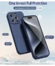 Apple iPhone 15 Pro Hoesje met Camera Bescherming Dun TPU Donkerblauw