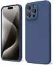Apple iPhone 15 Pro Max Hoesje Camera Bescherming Dun TPU Donkerblauw