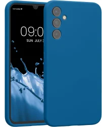 Samsung Galaxy A34 Hoesje met Camera Bescherming Dun TPU Donkerblauw