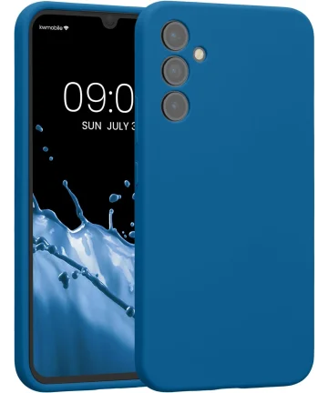 Samsung Galaxy A34 Hoesje met Camera Bescherming Dun TPU Donkerblauw Hoesjes