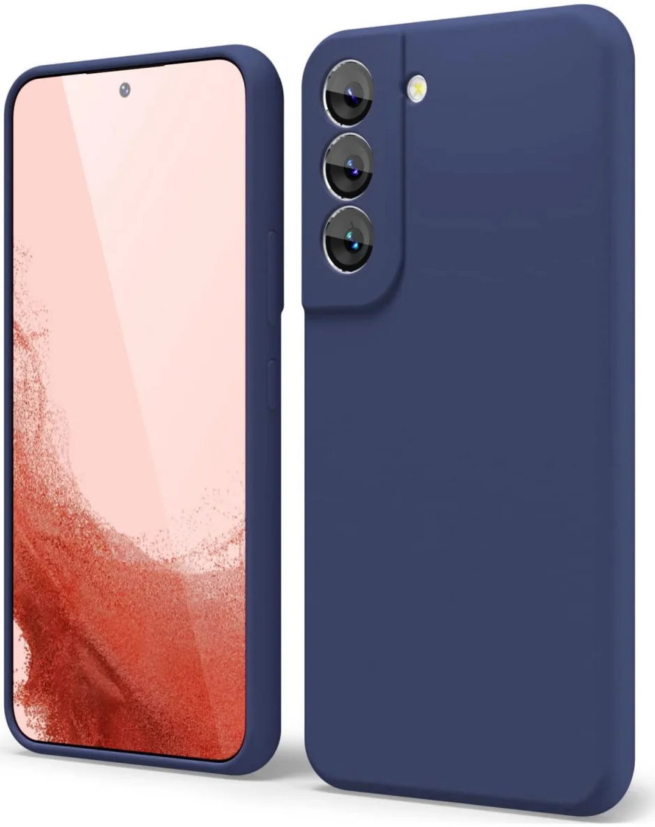 Samsung Galaxy S22 Hoesje met Camera Bescherming Dun TPU Donkerblauw afbeelding 1