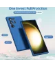 Samsung Galaxy S22 Ultra Hoesje Camera Bescherming Dun TPU Donkerblauw