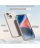 Apple iPhone 14 Hoesje met Camera Bescherming Dun TPU Back Cover Beige