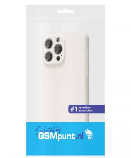 Apple iPhone 15 Pro Max Hoesje met Camera Bescherming Dun TPU Beige afbeelding 7