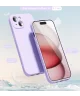Apple iPhone 15 Hoesje met Camera Bescherming Dun TPU Back Cover Lila