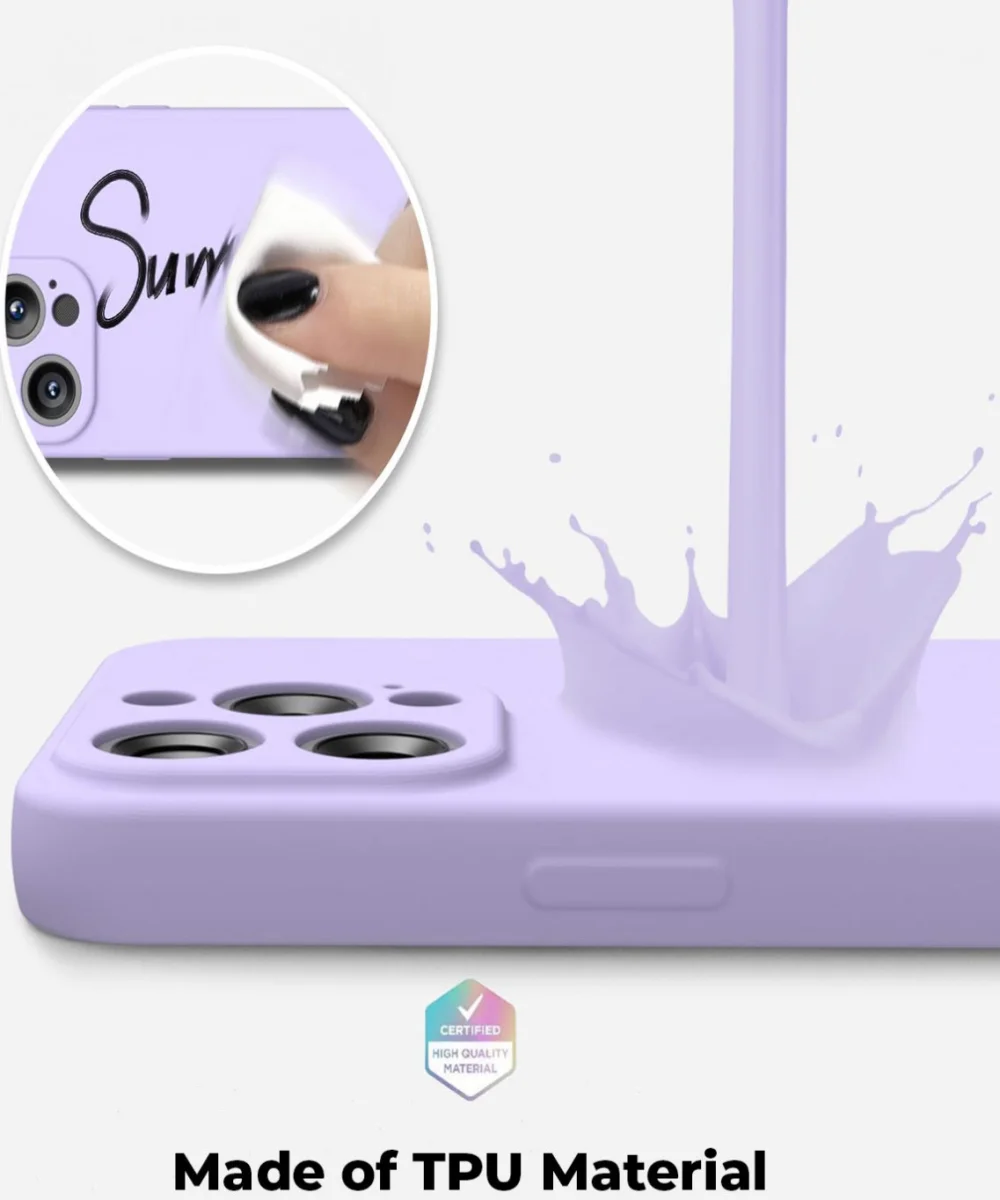 Apple iPhone 15 Pro Max Hoesje met Camera Bescherming Dun TPU Lila afbeelding 3
