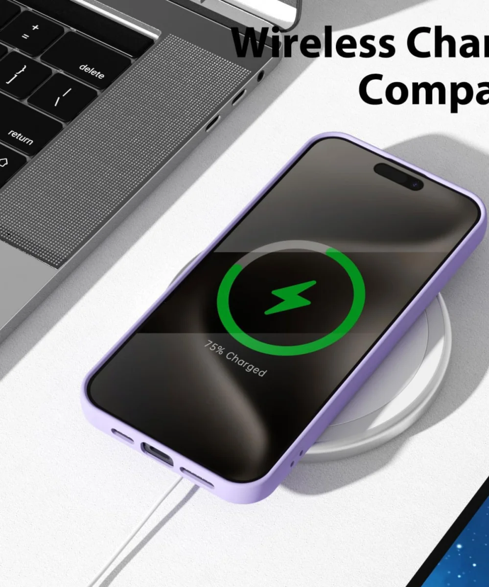 Apple iPhone 15 Pro Max Hoesje met Camera Bescherming Dun TPU Lila afbeelding 5