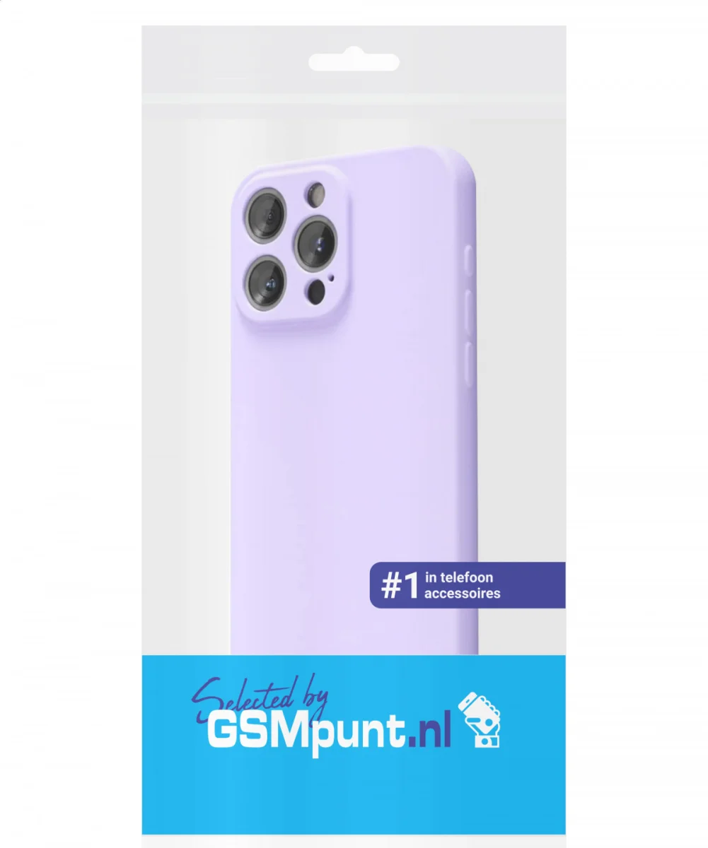 Apple iPhone 15 Pro Max Hoesje met Camera Bescherming Dun TPU Lila afbeelding 7