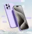 Apple iPhone 15 Pro Max Hoesje met Camera Bescherming Dun TPU Lila afbeelding 2
