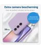 Samsung Galaxy A54 Hoesje Camera Bescherming Dun TPU Back Cover Lila