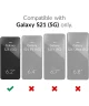Samsung Galaxy S21 Hoesje Camera Bescherming Dun TPU Back Cover Lila