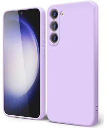 Samsung Galaxy S23 Hoesje Camera Bescherming Dun TPU Back Cover Lila