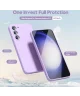 Samsung Galaxy S23 Hoesje Camera Bescherming Dun TPU Back Cover Lila