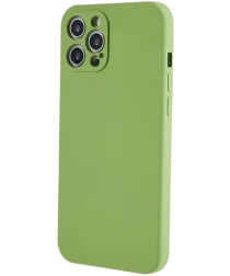 Apple iPhone 12 Pro Hoesje Camera Bescherming Dun TPU Back Cover Groen