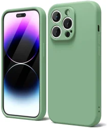 Apple iPhone 14 Pro Max Hoesje met Camera Bescherming Dun TPU Groen