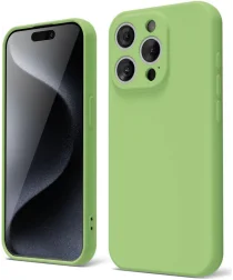 Apple iPhone 15 Pro Hoesje Camera Bescherming Dun TPU Back Cover Groen