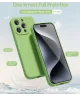 Apple iPhone 15 Pro Hoesje Camera Bescherming Dun TPU Back Cover Groen