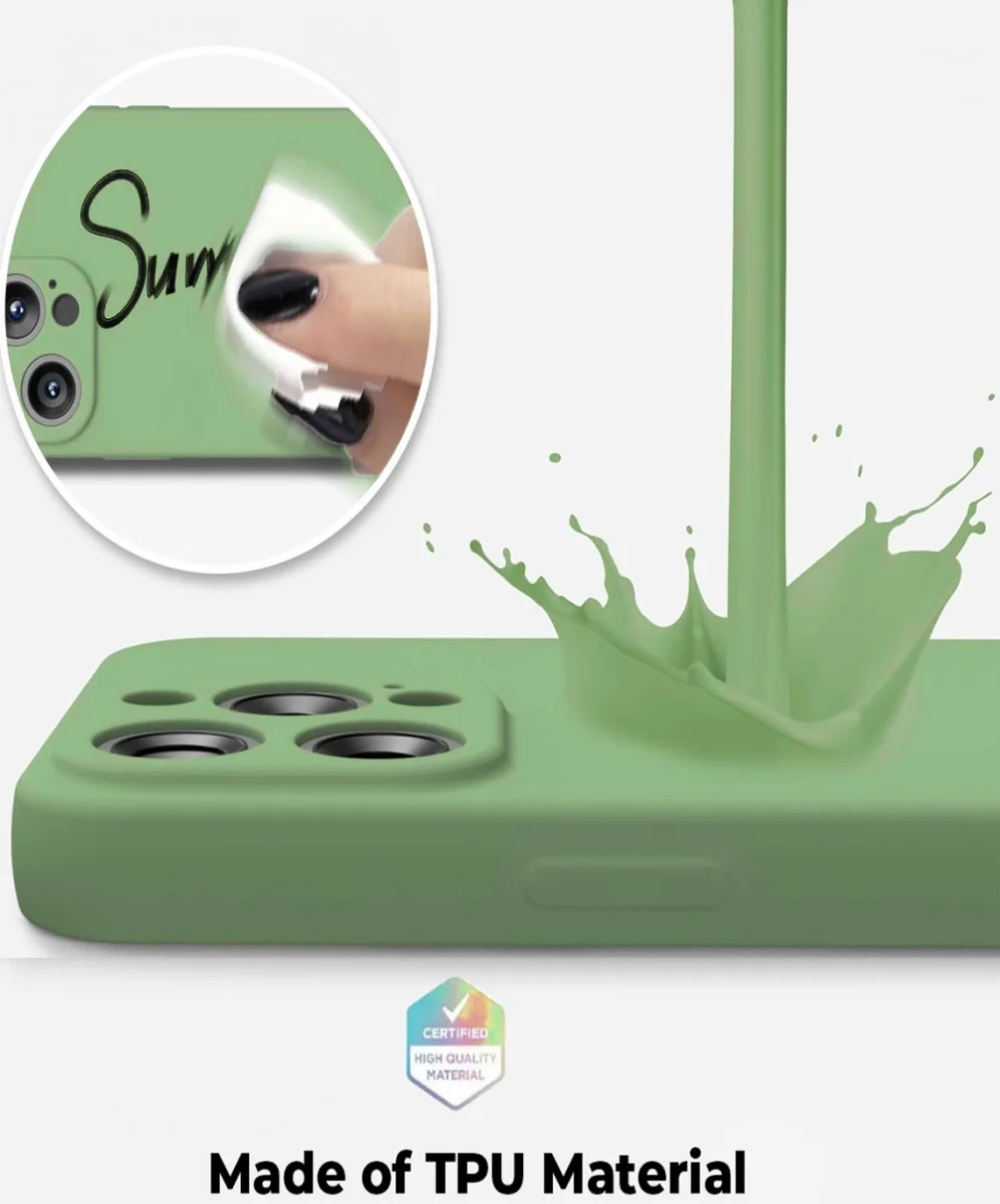 Apple iPhone 15 Pro Max Hoesje met Camera Bescherming Dun TPU Groen afbeelding 3