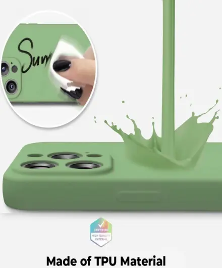 Apple iPhone 15 Pro Max Hoesje met Camera Bescherming Dun TPU Groen afbeelding 3
