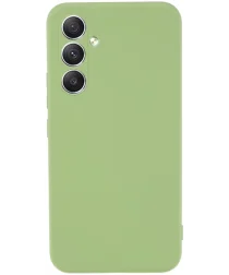 Samsung Galaxy A34 Hoesje Camera Bescherming Dun TPU Back Cover Groen