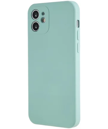 Apple iPhone 12 Hoesje met Camera Bescherming Dun TPU Back Cover Blauw Hoesjes