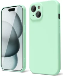 Apple iPhone 15 Hoesje met Camera Bescherming Dun TPU Back Cover Blauw