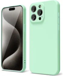 Apple iPhone 15 Pro Max Hoesje met Camera Bescherming Dun TPU Blauw