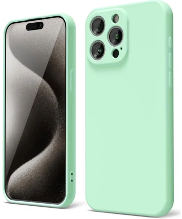 Apple iPhone 15 Pro Max Hoesje met Camera Bescherming Dun TPU Blauw Hoesjes