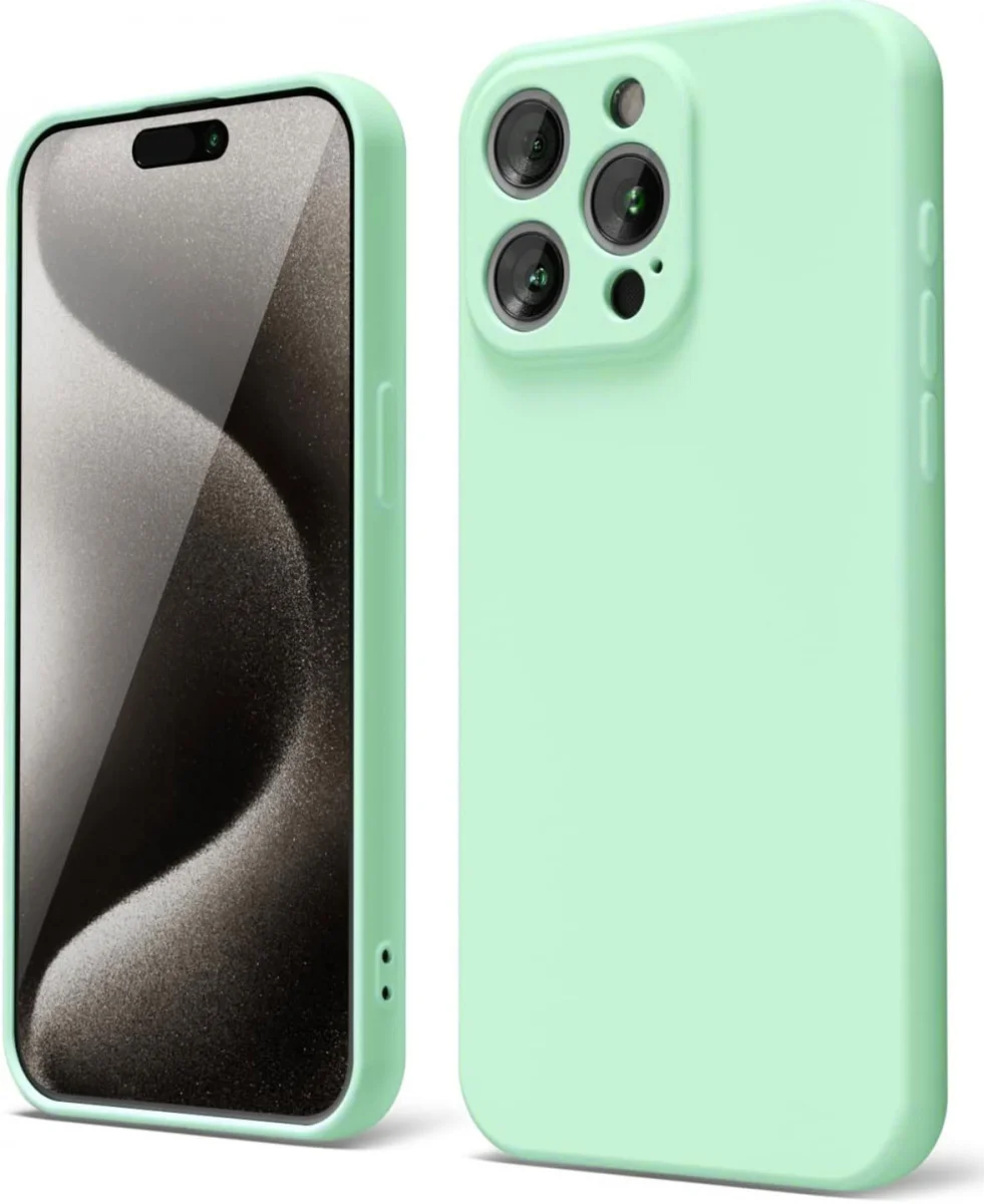 Apple iPhone 15 Pro Max Hoesje met Camera Bescherming Dun TPU Blauw afbeelding 1