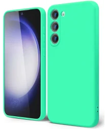 Samsung Galaxy S23 Hoesje Camera Bescherming Dun TPU Back Cover Blauw