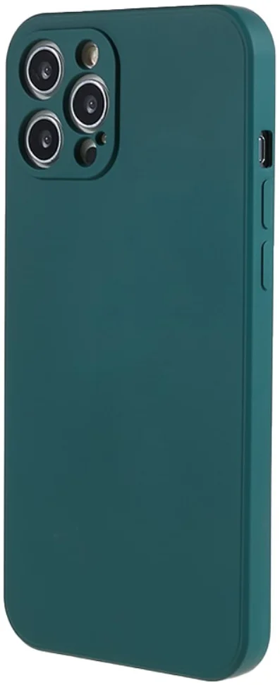 Apple iPhone 12 Pro Hoesje met Camera Bescherming Dun TPU Donkergroen afbeelding 1