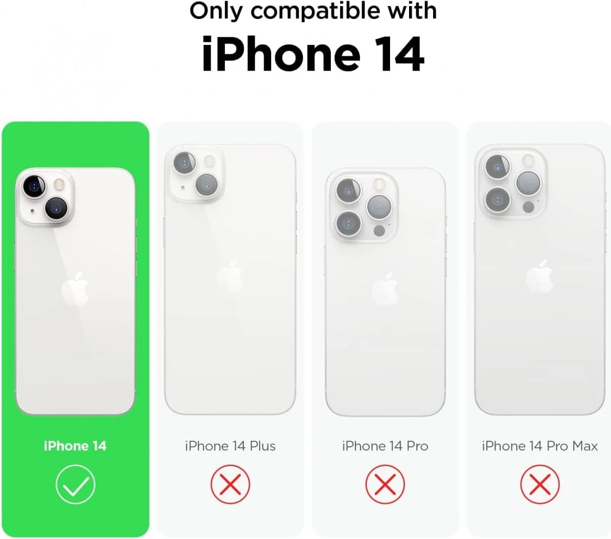 Apple iPhone 14 Hoesje met Camera Bescherming Dun TPU Donkergroen afbeelding 6