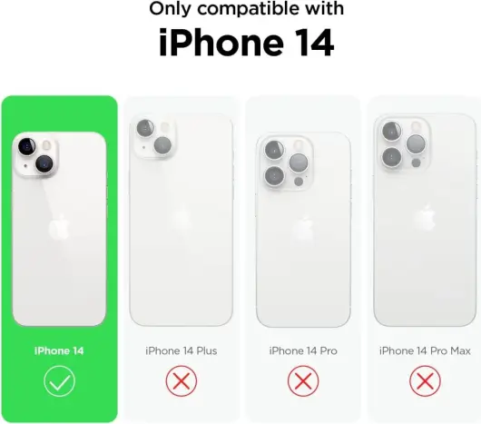 Apple iPhone 14 Hoesje met Camera Bescherming Dun TPU Donkergroen afbeelding 6