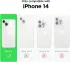 Apple iPhone 14 Hoesje met Camera Bescherming Dun TPU Donkergroen afbeelding 6