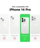 Apple iPhone 14 Pro Hoesje met Camera Bescherming Dun TPU Donkergroen