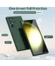 Samsung Galaxy S22 Ultra Hoesje Camera Bescherming Dun TPU Donkergroen