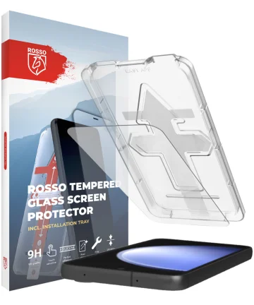 Rosso Samsung Galaxy S23 FE Tempered Glass met Installatietray Screen Protectors