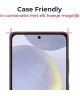 Rosso Samsung Galaxy S24 Tempered Glass Fingerprint en Case Friendly