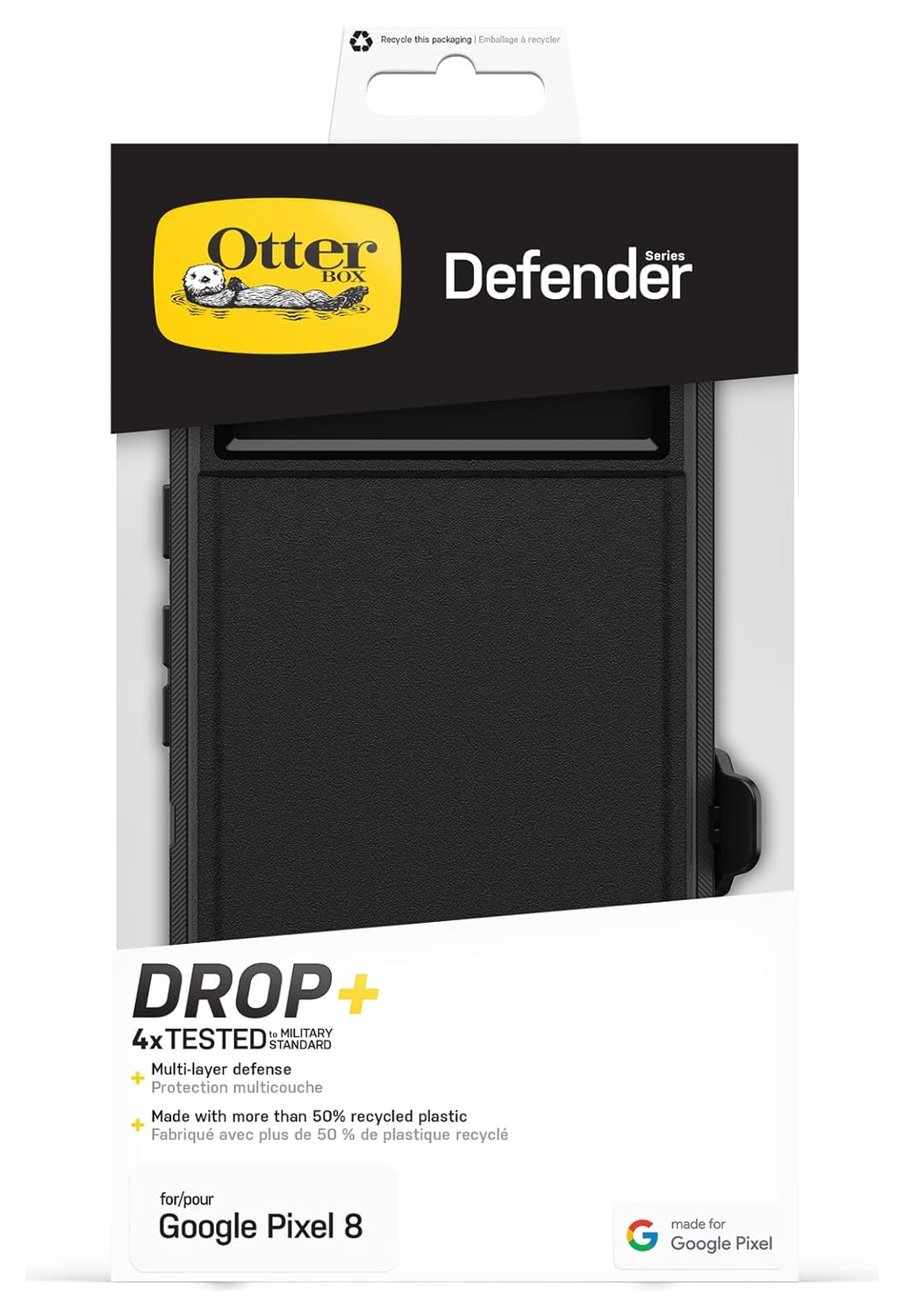OtterBox Defender Google Pixel 8 Hoesje Back Cover Zwart afbeelding 6