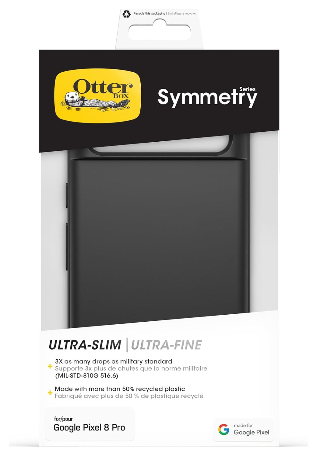 OtterBox Symmetry Google Pixel 8 Pro Hoesje Back Cover Zwart afbeelding 7